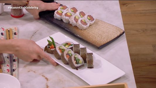 Los participantes de Masterchef Celebrity fueron desafiados a hacer sushi y recibieron una clase magistral