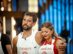 Evangelina Anderson y Cachete Sierra se despidieron de Masterchef Celebrity