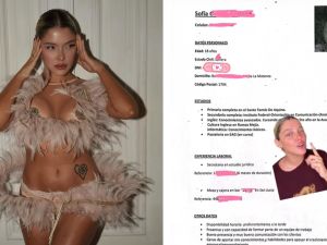 "No tenía talento, pero soy linda": Sofía Gonet reaccionó a su primer CV y recordó sus días como moza en Zona Oeste