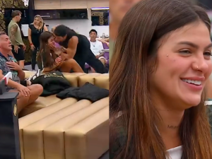 Fabio Agostini besó a Luana Fernández al lado de Franco Zunino