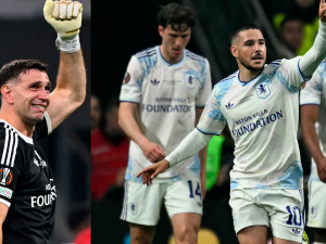 Dibu Martínez y Emiliano Buendía son campeones de la Europa League en la previa del Mundial 2026