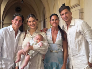 Así fue el bautismo de Faustino, el hijo de Eva Bargiela y Gianluca Simeone