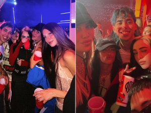 Video | Bad Bunny en River: Wanda Nara, Lali, Luck Ra y Nicki Nicole revolucionaron la famosa "casita"