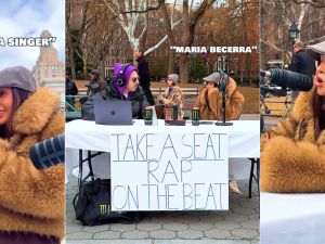 María Becerra sorprendió a un productor en Nueva York y grabó un tema en plena calle