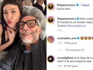 El sorpresivo posteo de Fito Páez que dejó entrever un romance con Sofía Gala