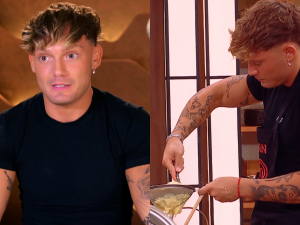 El milagro de Ian Lucas en Masterchef Celebrity con una crema pastelera desastrosa