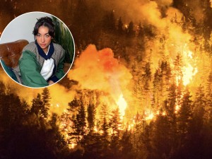 María Becerra equipó cuatro brigadas autoconvocadas que combaten el fuego en la Patagonia