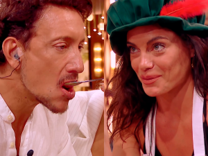Nico Vázquez y Emilia Attias improvisaron una escena de Casi Ángeles en Masterchef Celebrity