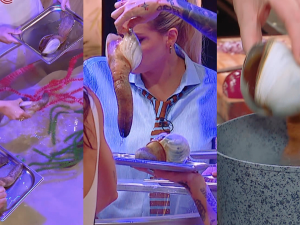 Los participantes de Masterchef Celebrity mataron almejas gigantes para evitar los delantales grises