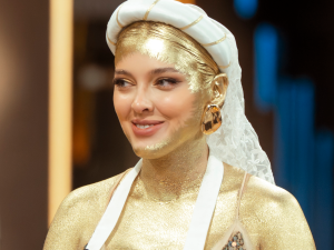 La Reini redobló la apuesta con un osado body paint en Masterchef Celebrity