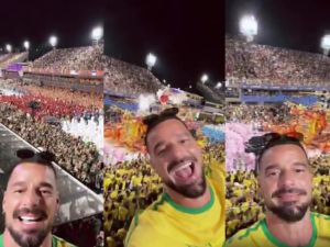 Ricky Martin sorprendió con su presencia en los carnavales en Río de Janeiro