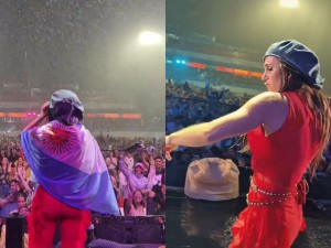 Soledad cantó bajo la lluvia en el festival de Jesús María